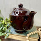 Vintage Japanese Moriage Redware Teapot