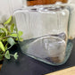 Vintage Dolphin Thailand Glass Canister with Teak Wood Lid