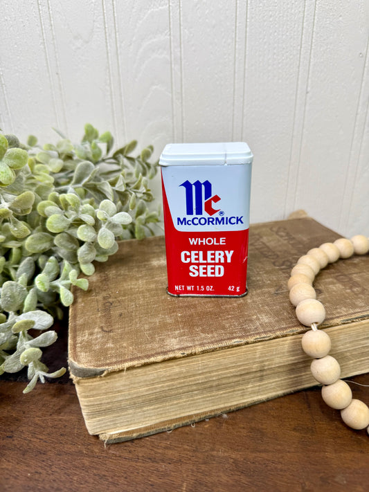 Vintage McCormick whole Celery Seed Spice Tin