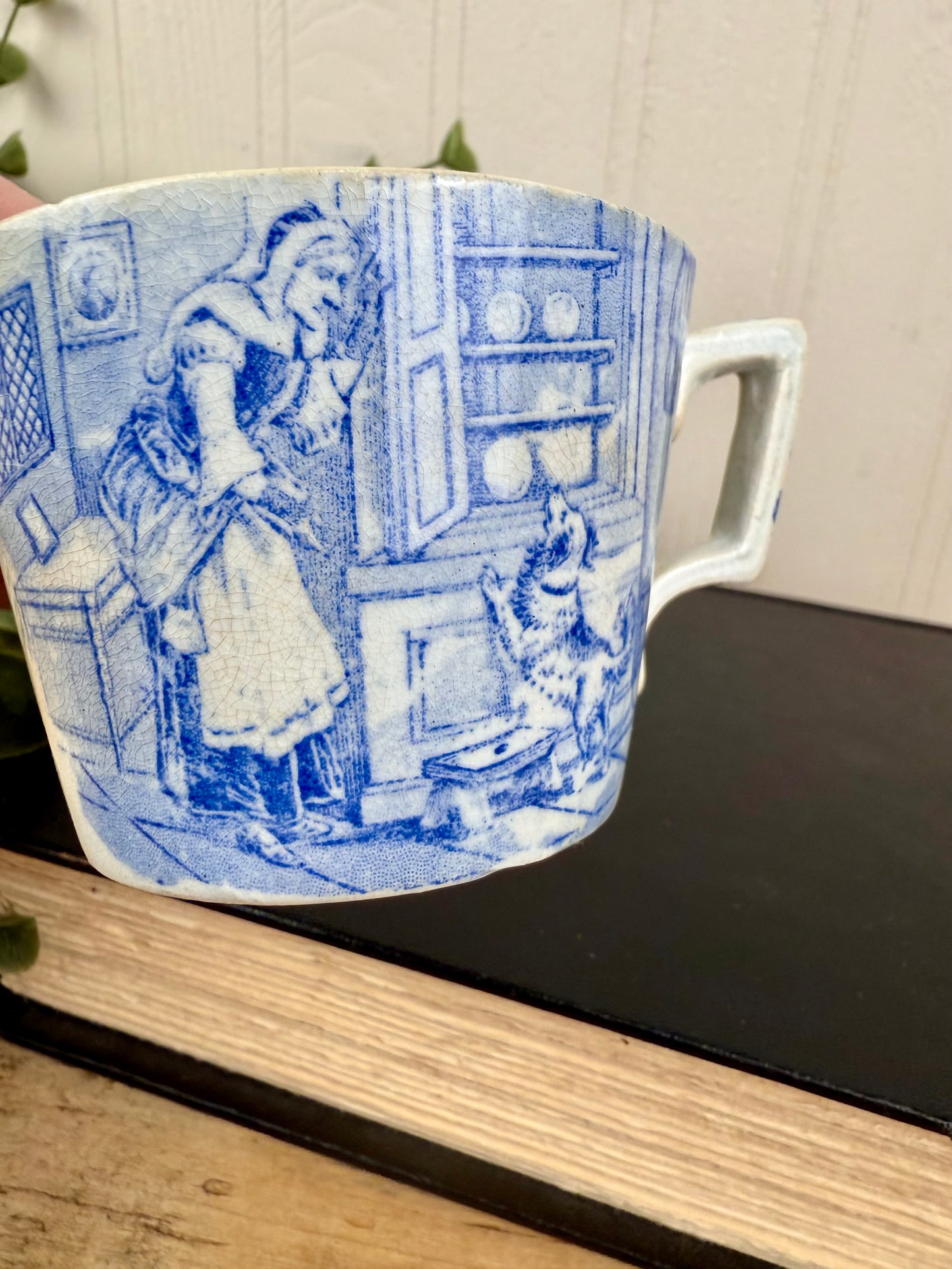 Antique Staffordshire Whitaker & Co. Nursery Rhyme Transferware Teacup