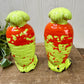 Vintage Mid-Century Carrot Salt & Pepper Shaker Set with Chippy Paint