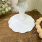 Vintage Indiana Glass White Milk Glass Pedestal Compote Dish