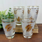 Vintage Libbey "Golden Foliage" Frosted Glasses