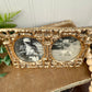 Vintage Ornate Solid Brass Double Frame