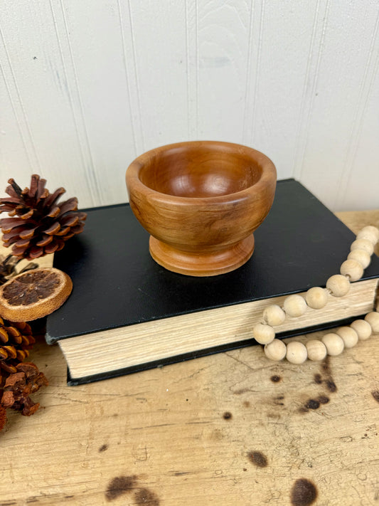 Vintage Hand Turned Small Wooden Bowl