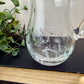Vintage Crystal Glass Creamer with Etched Florals