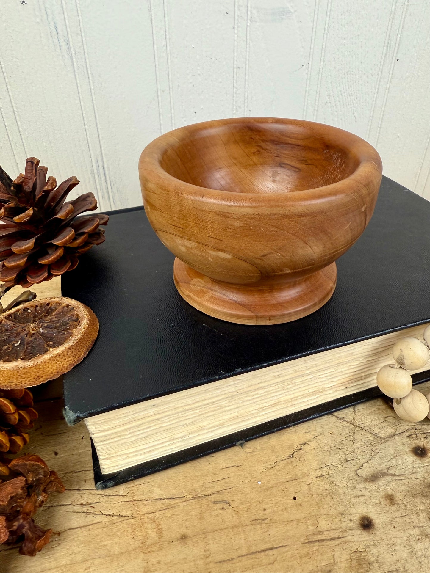 Vintage Hand Turned Small Wooden Bowl