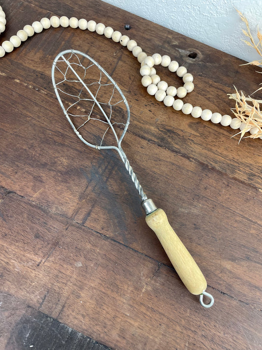 Vintage Wooden Handled Strainer