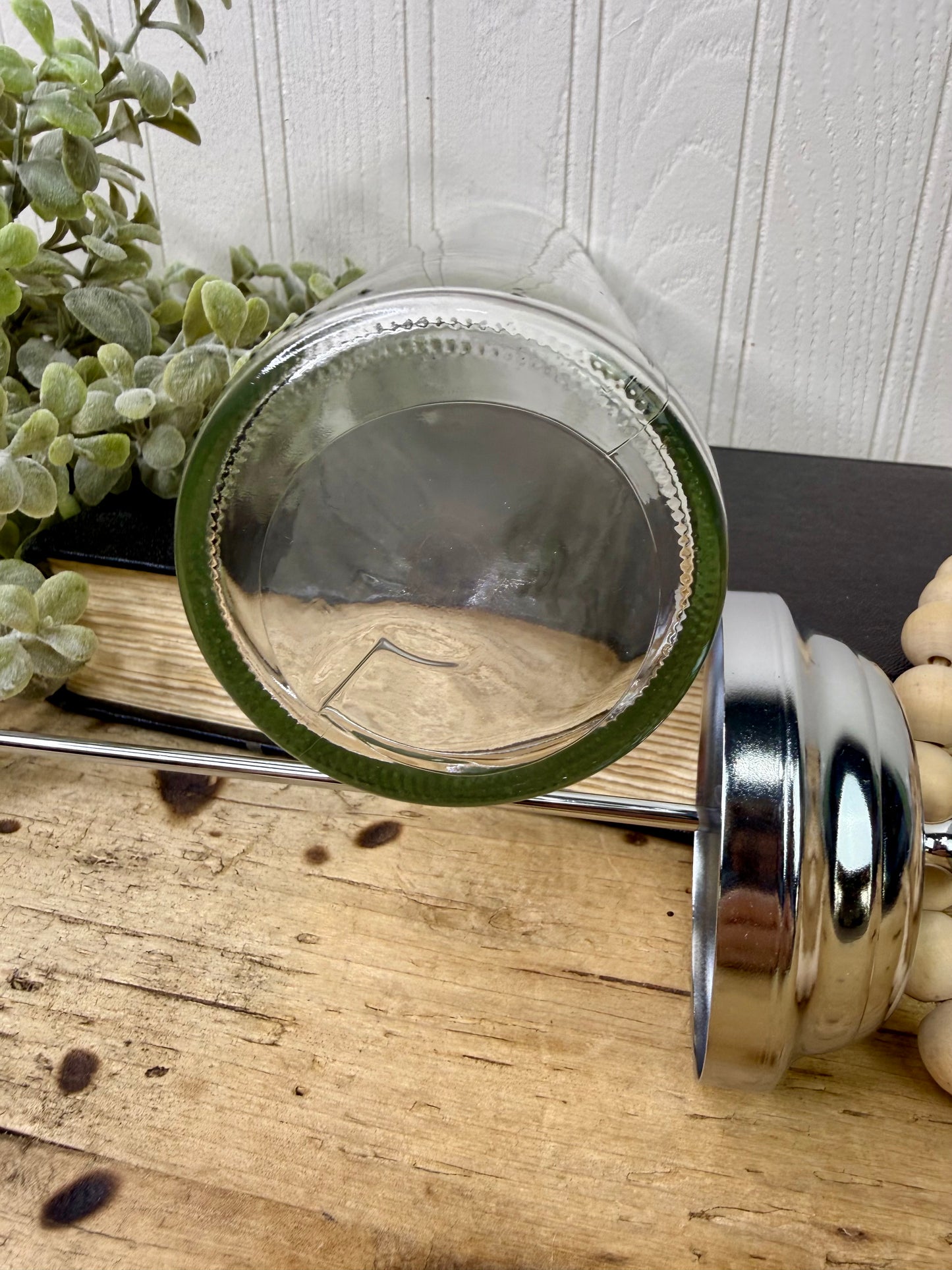 Vintage Mid-Century Glass Straw Dispenser