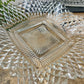 Vintage Indiana Glass Co. Diamond Point Cut Glass Candy Dish Set