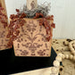 Handmade Light Orange Pumpkin Set with Metallic Accents and Orange Berries