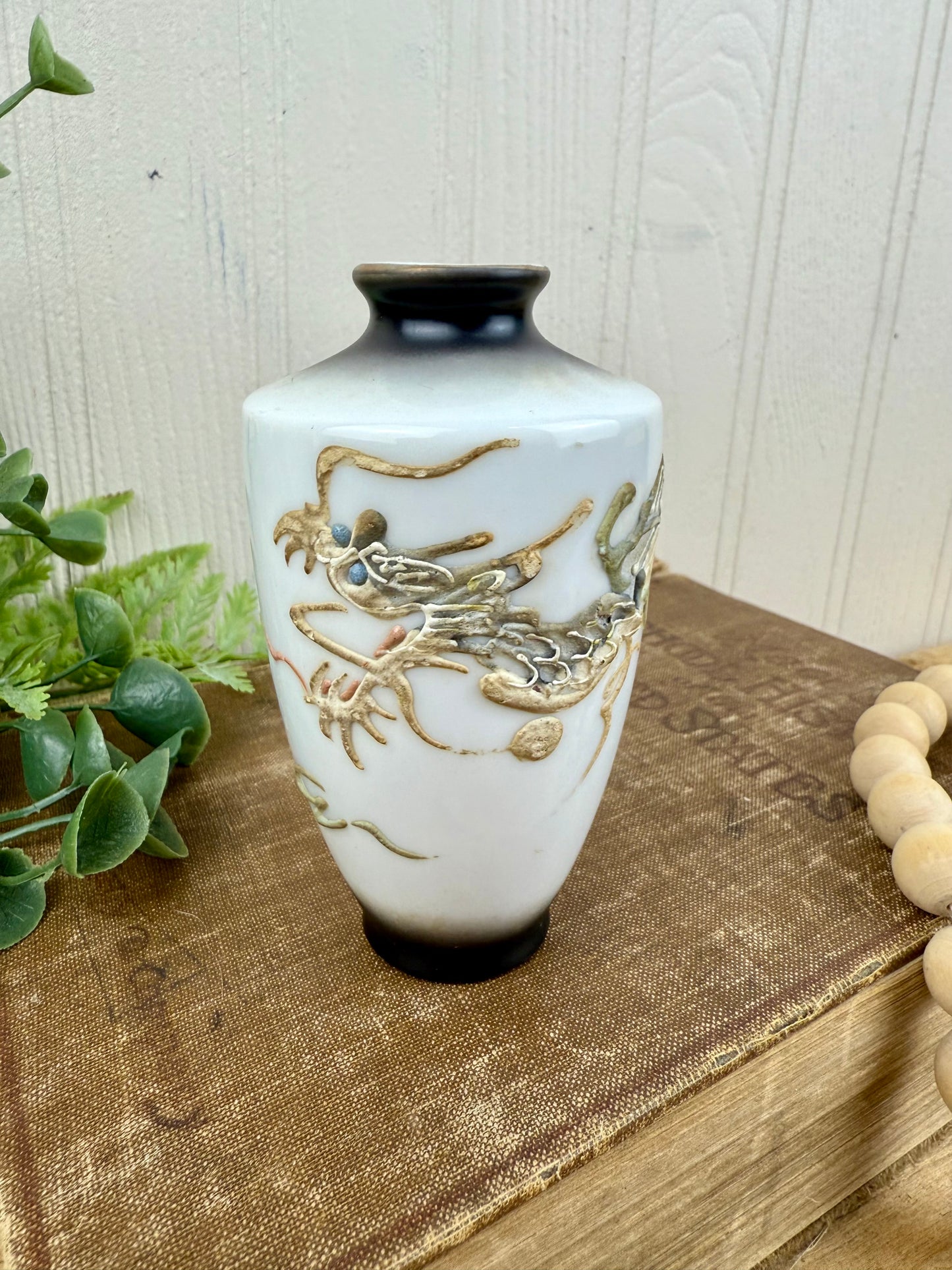 Vintage Japanese Moriage Dragonware Vase
