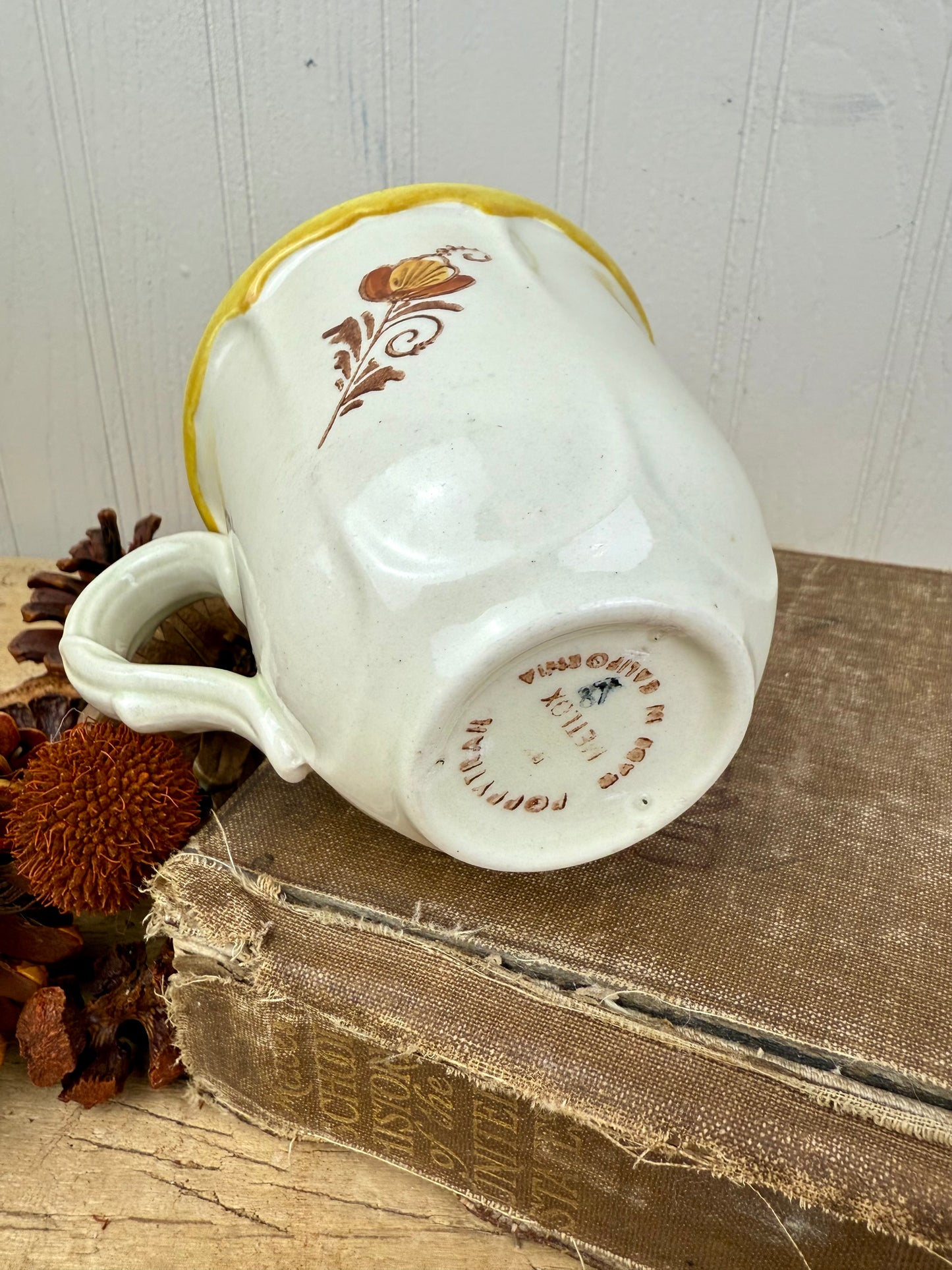 Vintage 1970’s Metlox Poppy Trail Golden Garden Mug