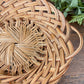 Vintage Wicker Chunky Weave Basket with Small Handles