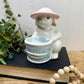 Vintage Pfaltzgraff Tea Rose Bunny Votive Candle Holder