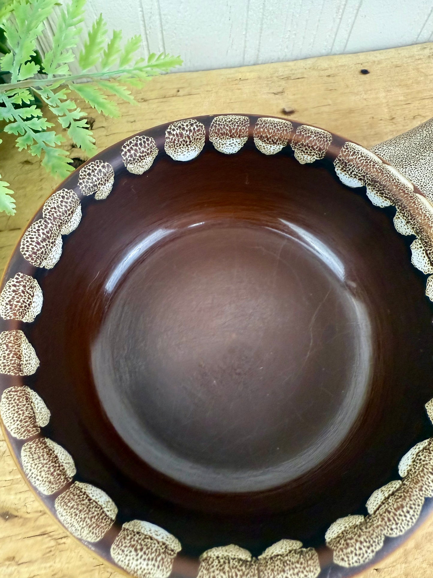 Vintage Stoneware Soup Bowl with Handle