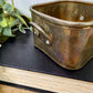 Vintage Brass Square Container with Handles