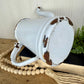 Vintage White & Black Enamel Coffee Pot