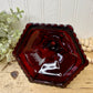 Vintage Avon Cape Cod Ruby Red Glass Hurricane Lamp Base