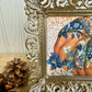 Vintage Brass Frame with Pumpkin Art
