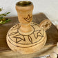 Vintage Handmade Wooden Candle Holder