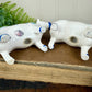 Vintage Enesco Delft-Style Porcelain Cow Salt and Pepper Shakers