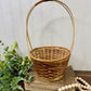 Vintage Two-Toned Wicker Basket with Handle