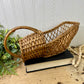 Vintage Wicker Wine Bottle Cradle
