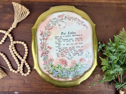 Vintage Charles Humphrey Lord’s Prayer Framed Print