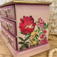 Hand Painted Pink & Burgundy Ombre Jewelry Box