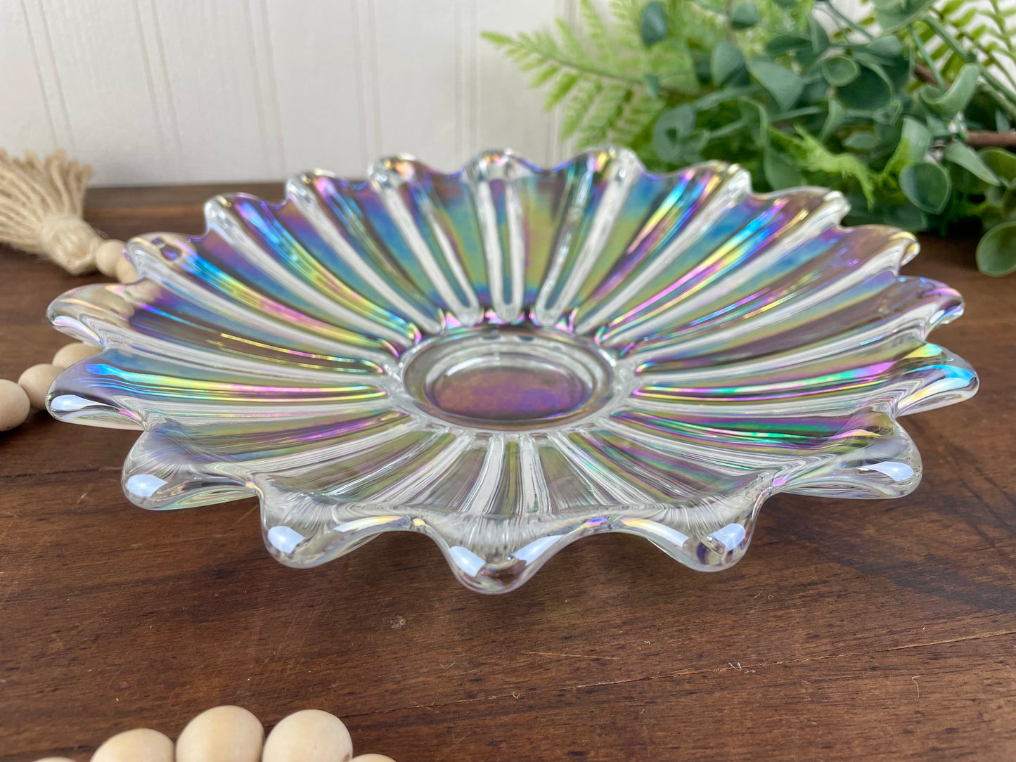 Vintage Federal Glass Co. Celestial Starburst Glass Bowl