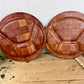 Vintage Woven Wood Divided Plates