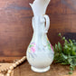 Vintage Porcelain Arnart Floral Double Handle Vase