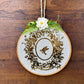 Upcycled Embroidery Hoop Wall Art with Gold Bird