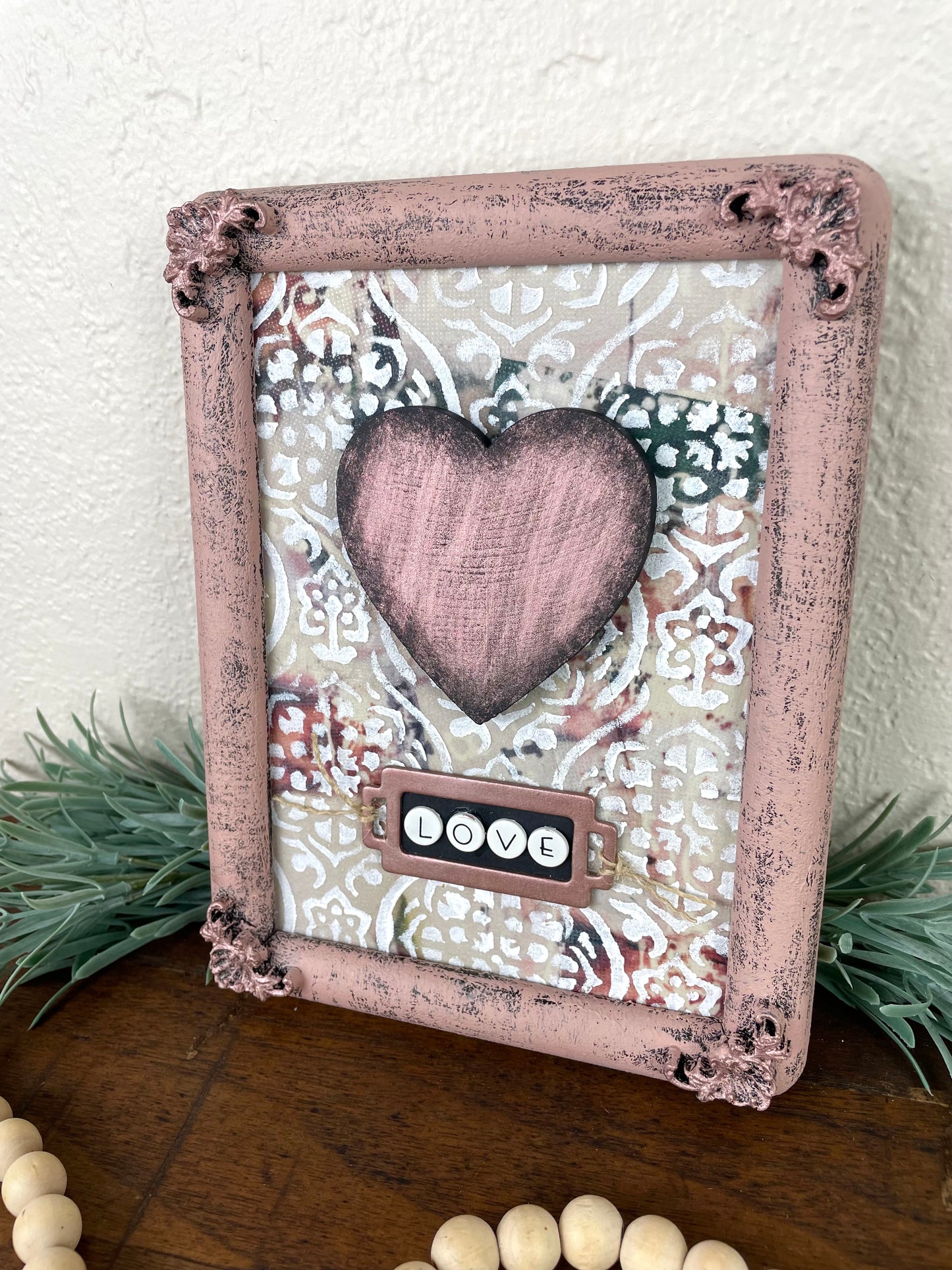 Upcycled Picture Frame “Love” Wall Art