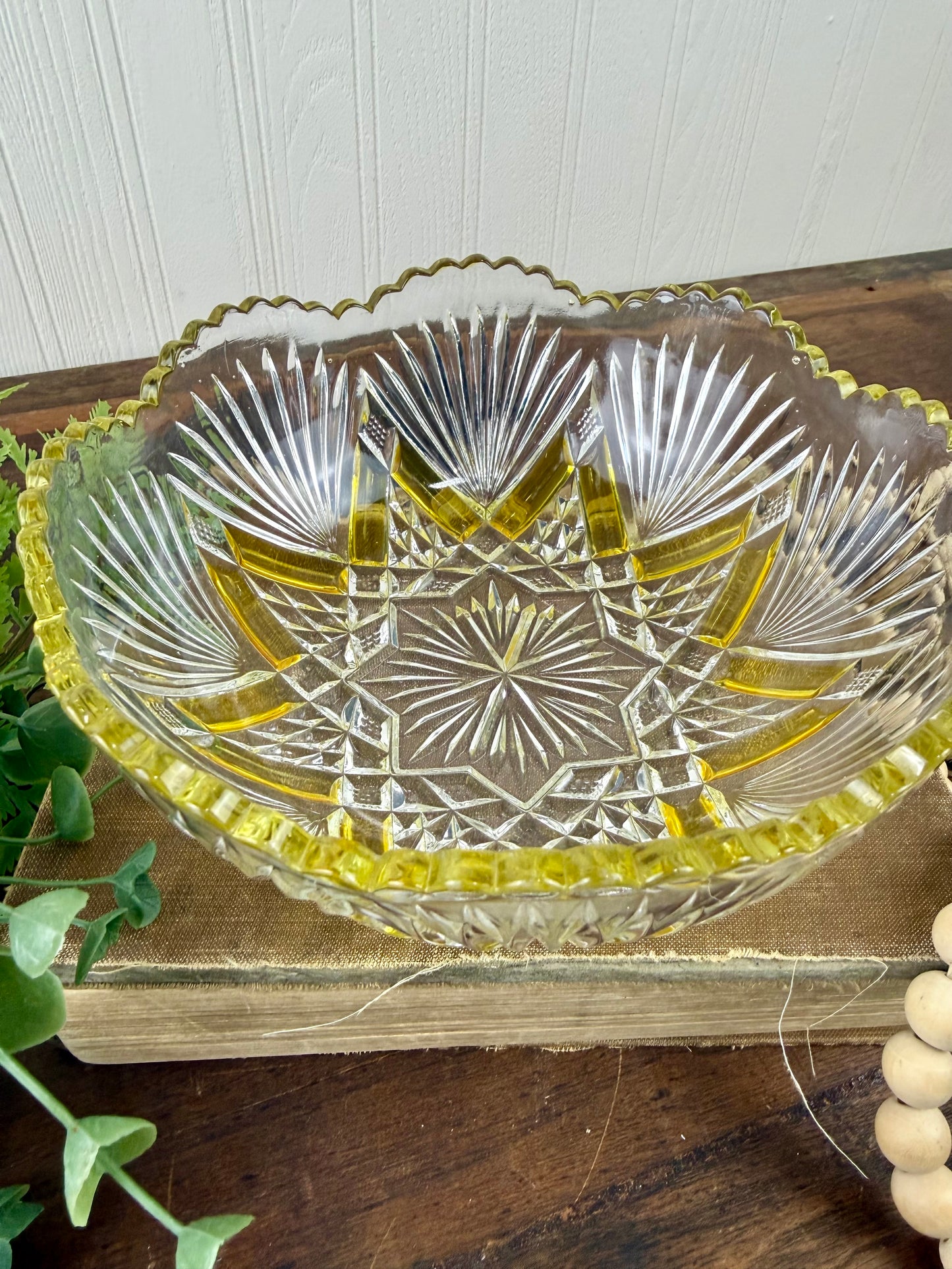 Vintage American Brilliant Period Cut Crystal Bowl