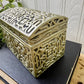 Upcycled Metallic Painted Ceramic Trinket Box