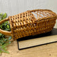Vintage Wicker Wine Bottle Cradle