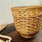 Vintage 2-Toned Wicker Planter Basket