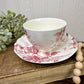 Antique J&G Meakin Tudor Roses Teacup and Saucer Set