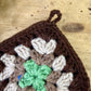 Vintage Crocheted Granny Square Potholder