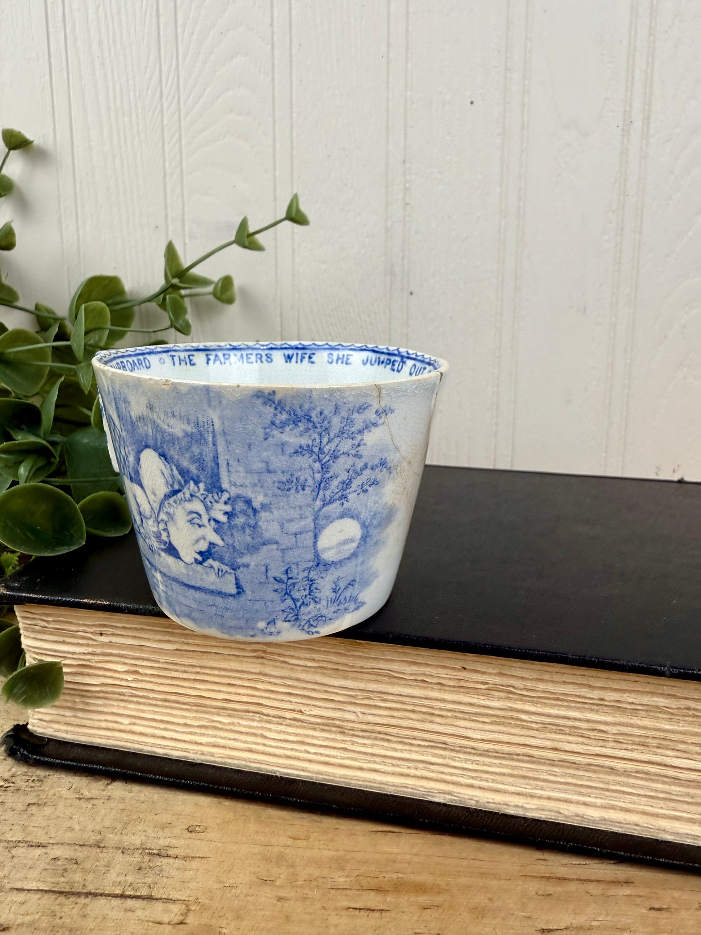 Antique Staffordshire Whitaker & Co. Nursery Rhyme Transferware Teacup