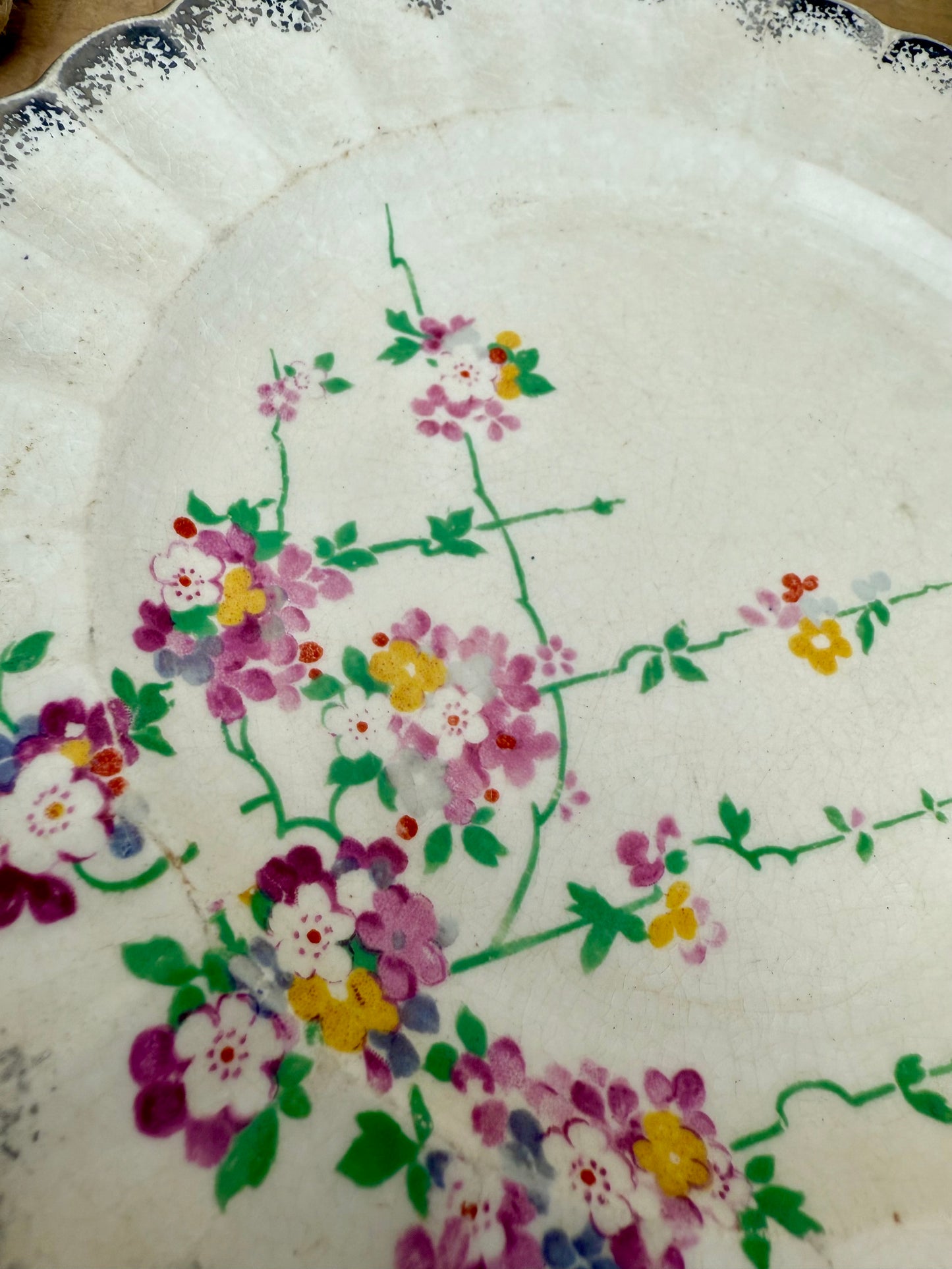 Vintage Sebring Ivory Porcelain Plate