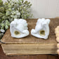 Vintage Porcelain Grumpy Bear Cubs Salt & Pepper Shaker Set