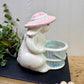 Vintage Pfaltzgraff Tea Rose Bunny Votive Candle Holder