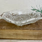 Vintage Indiana Glass Scalloped Candy Dish with Floral Design