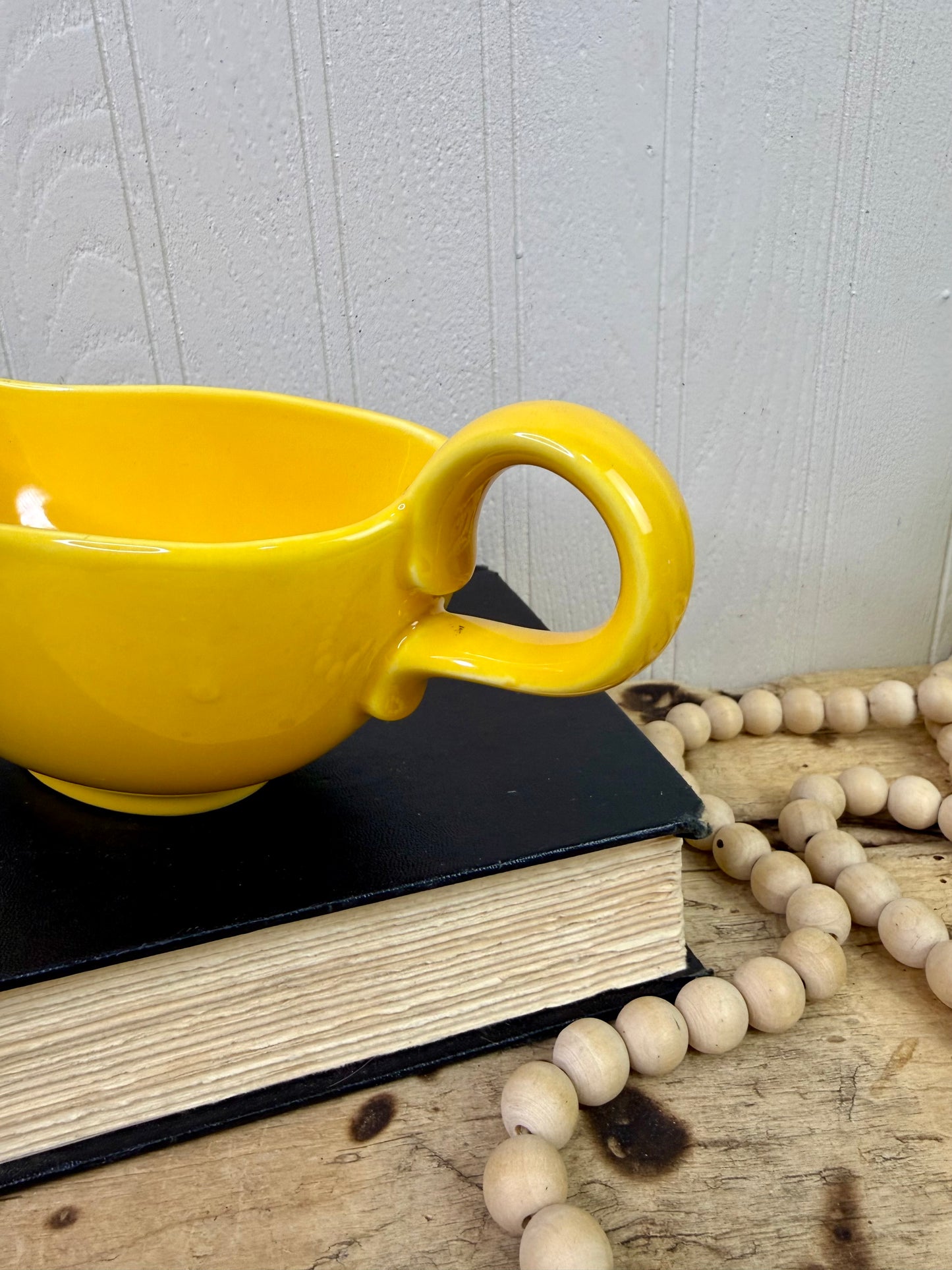 Vintage Homer Laughlin Rhythm Yellow Open Gravy Boat