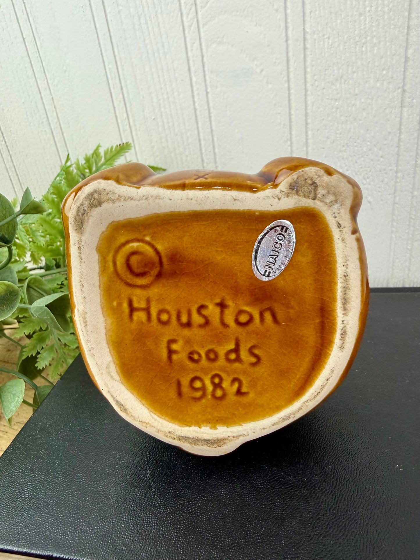 Vintage 1980’s Ceramic Bear Honey Pot with Dipper