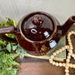Vintage Japanese Moriage Redware Teapot
