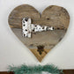 Handmade Barn Wood Heart with Rustic Hinges- E